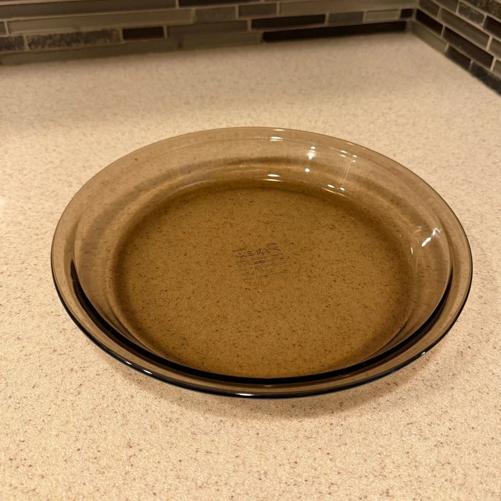 VTG Pyrex Fireside Smoked Amber Glass 9